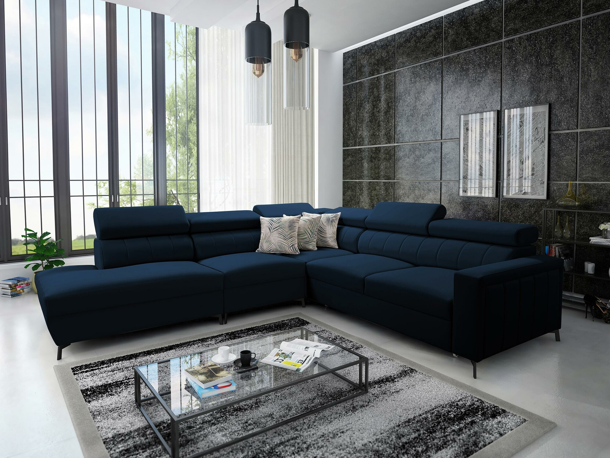 Canapé d'angle Sarasota 156 (Mono 242 + Botanical 36)