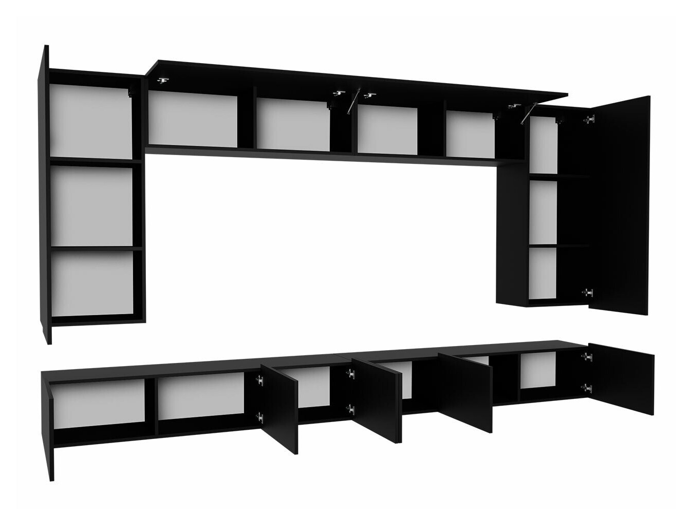 Ensemble de salon Remus XIII (Blanc + Blanc brillant)