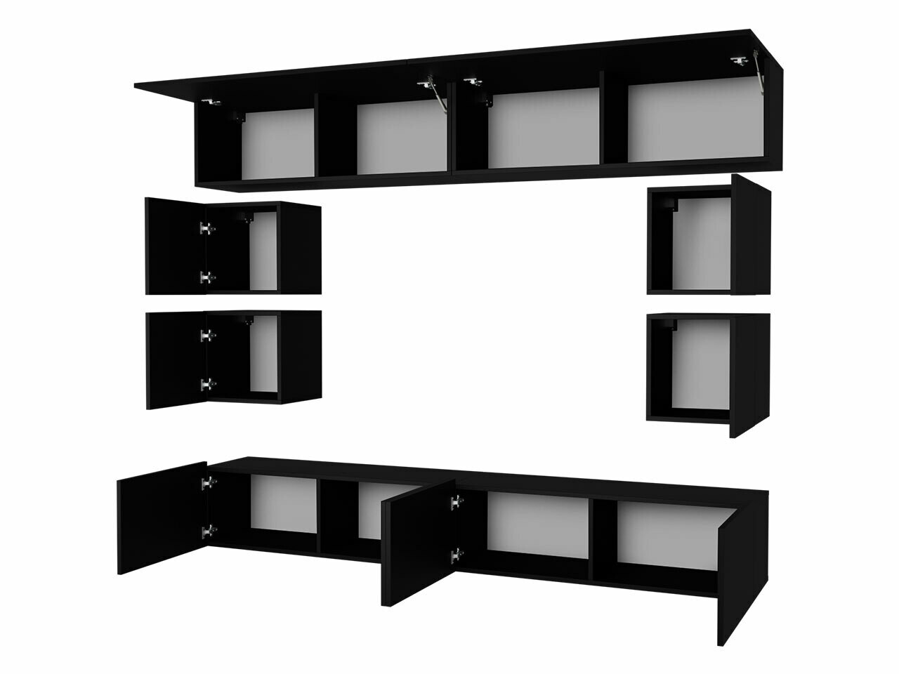 Ensemble de salon Tivdalu 134 (Blanc + Blanc brillant)