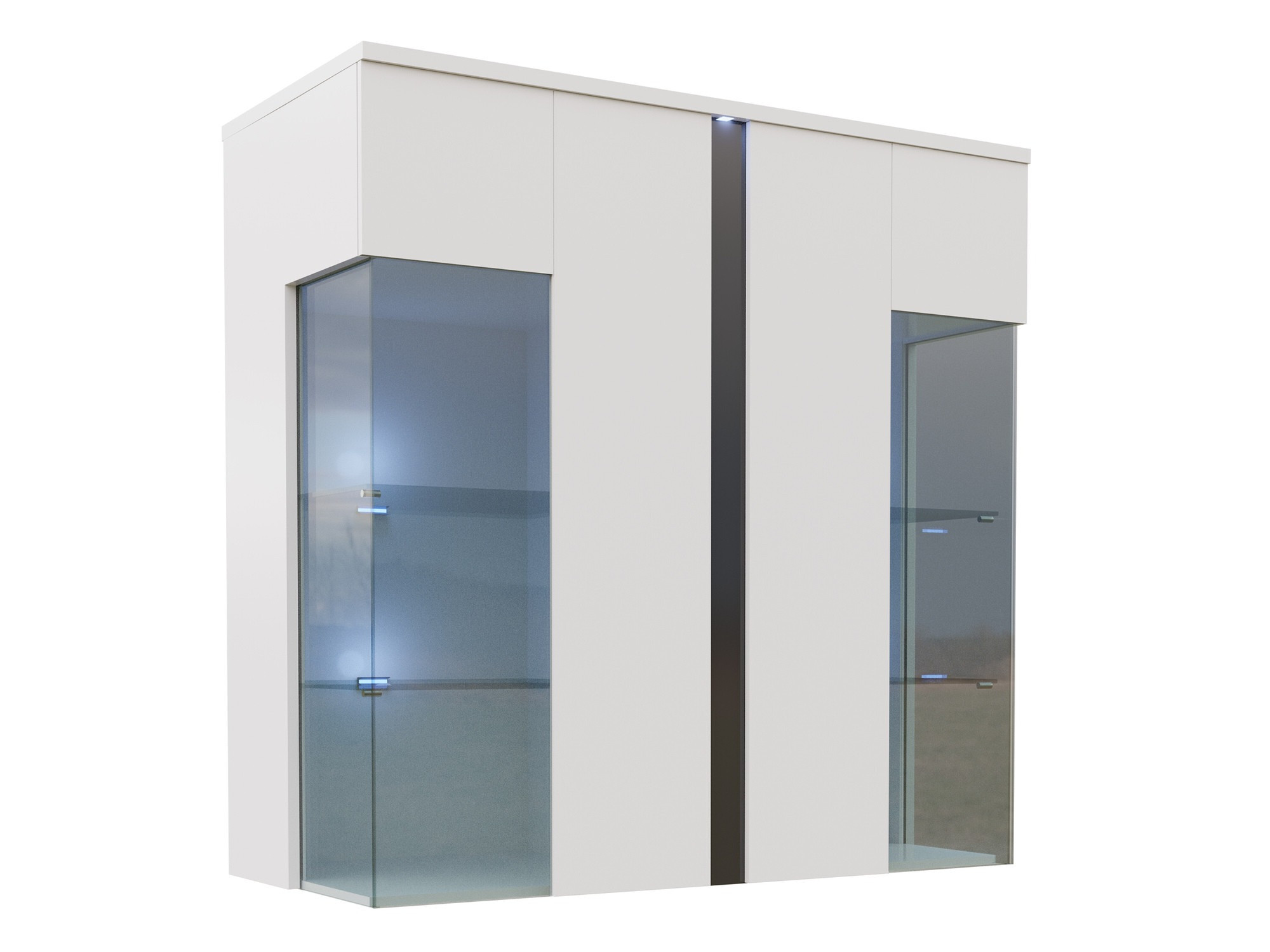 Buffet Florem III (Blanc + Blanc brillant + Noir brillant)