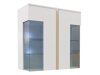 Buffet Livseri 104 (Blanc + Blanc brillant + Clair bois)