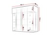 Buffet Livseri 104 (Blanc + Blanc brillant + Clair bois)