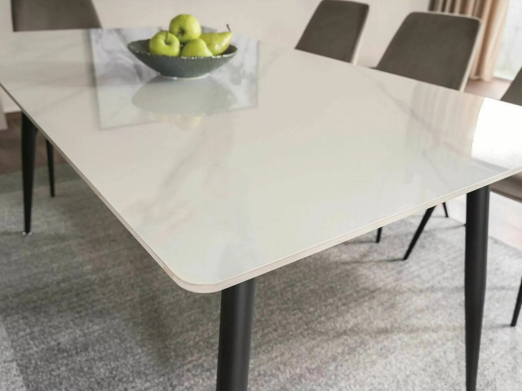 Table Detroit 779 (Marbre blanc + Noir)