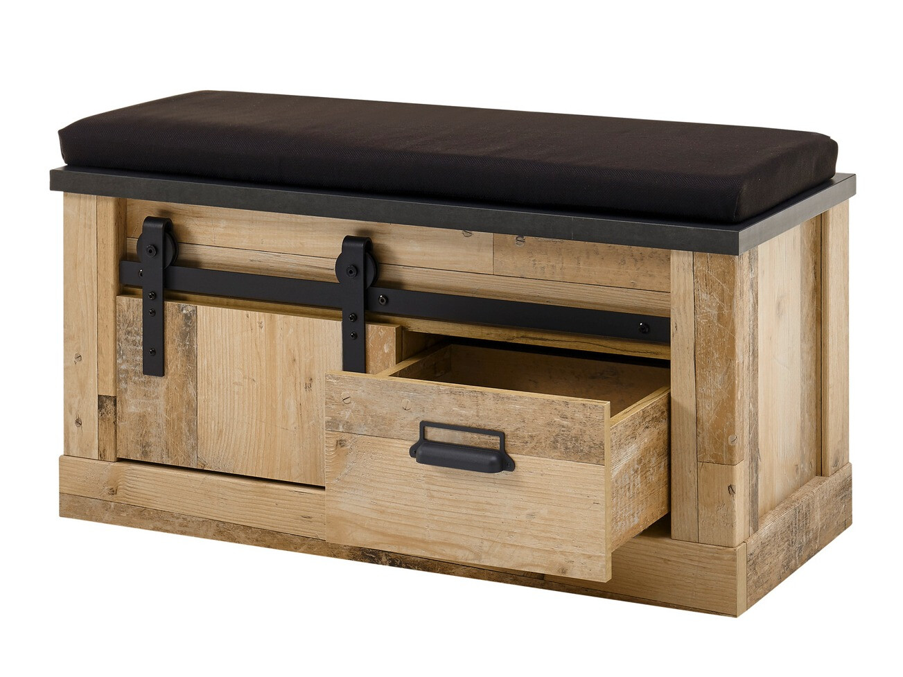 Meuble d'entrée Cirtale 130 (Arbre âgé + Anthracite)