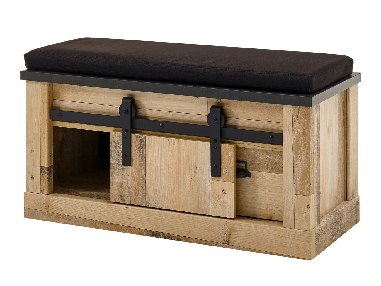 Meuble d'entrée Cirtale 130 (Arbre âgé + Anthracite)