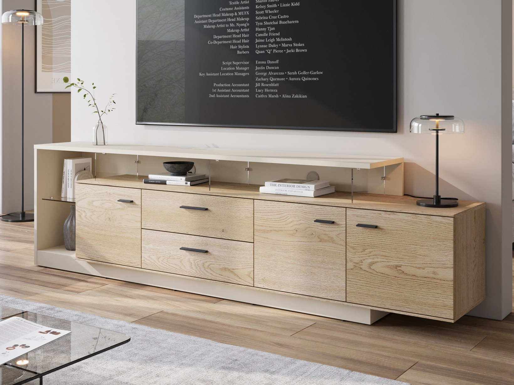 Meuble TV Avicoro 107 (Cachemire + Sonoma chêne)