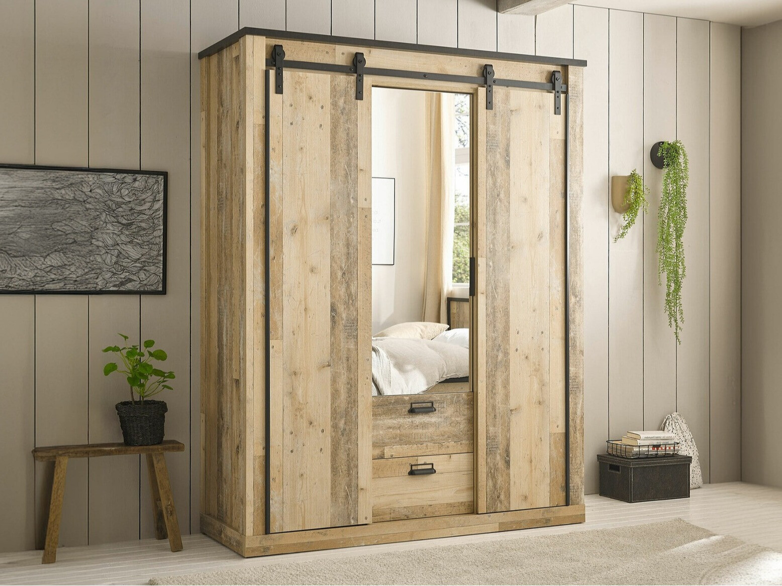 Armoire Cirtale 107 (Anthracite + Arbre âgé)