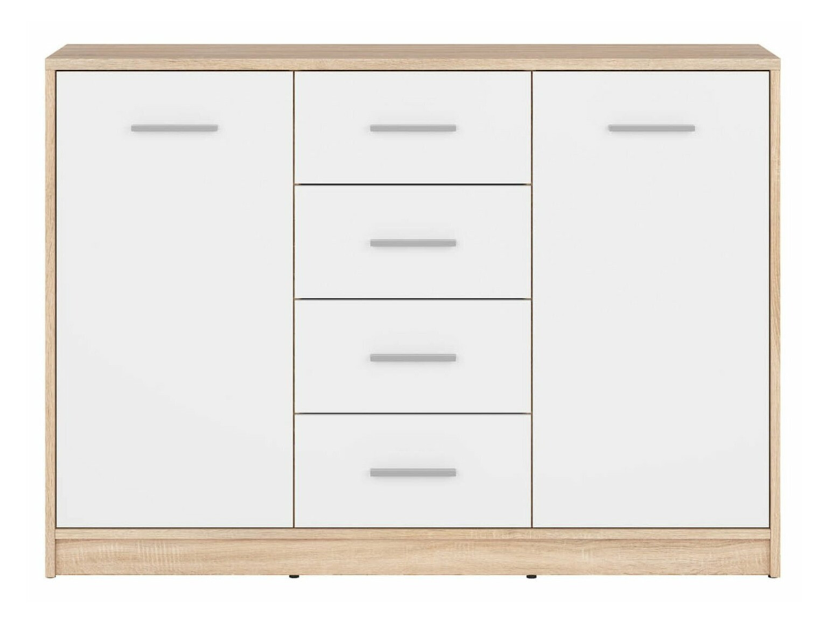 Commode Novsore 118 (Blanc + Sonoma chêne)
