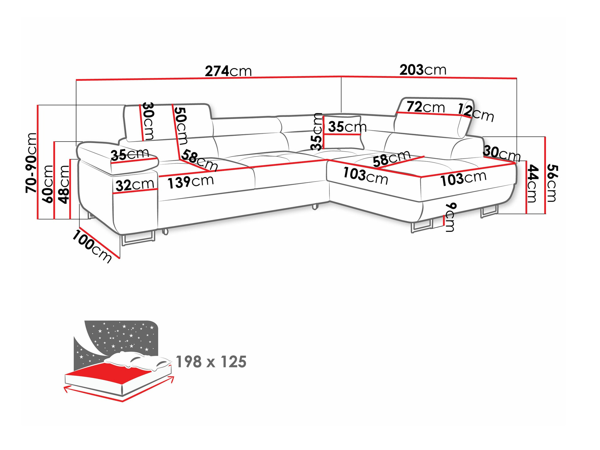 Canapé d'angle Comfivo Vinetum (Lux 05)