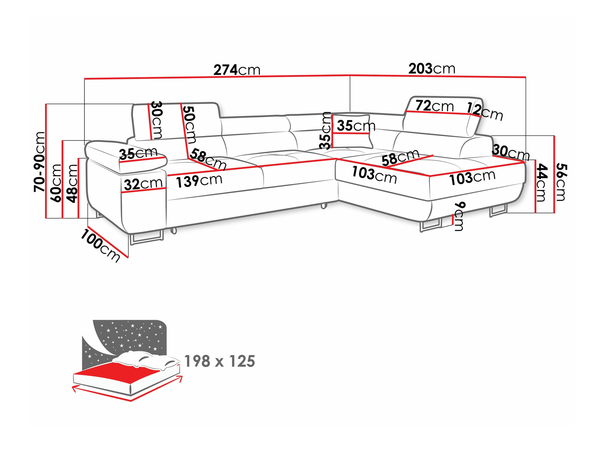 Canapé d'angle Comfivo Vinetum (Lux 05)