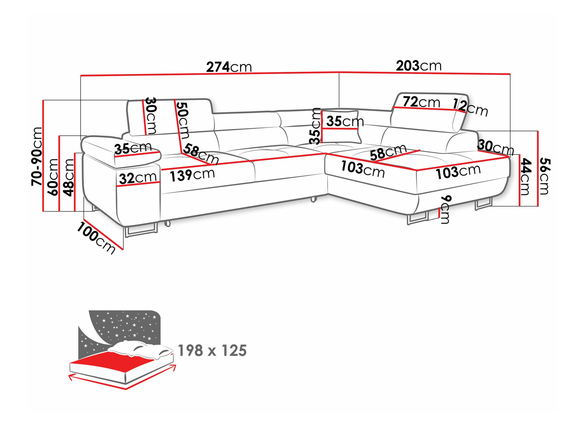 Canapé d'angle Comfivo Vinetum (Manila 16)