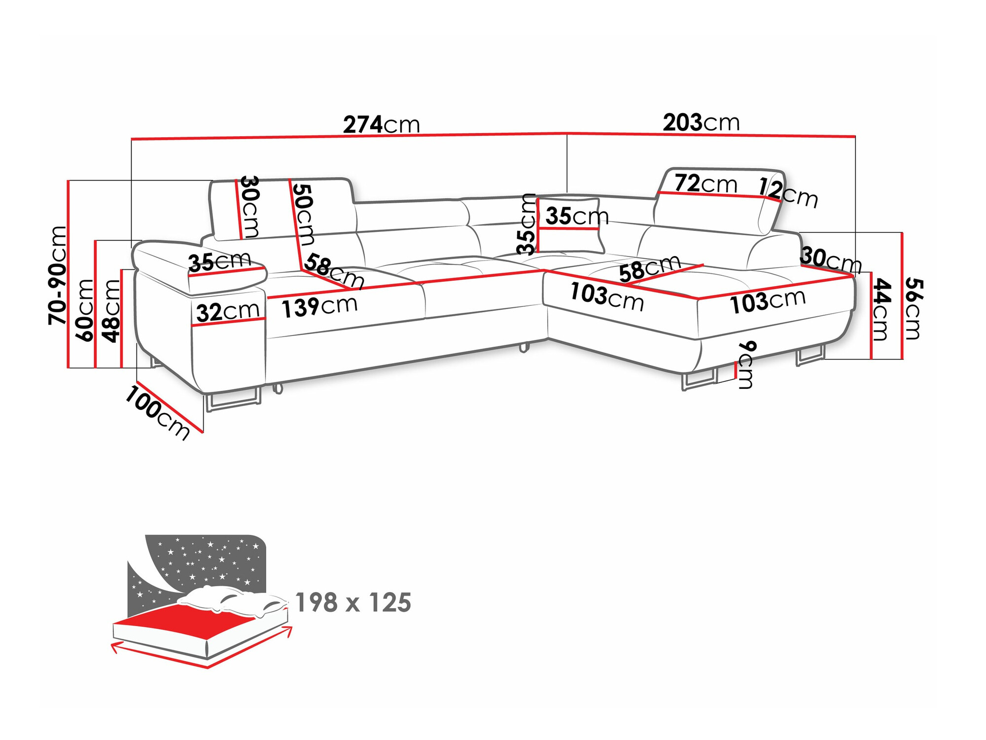 Canapé d'angle Comfivo Vinetum (Manila 18)