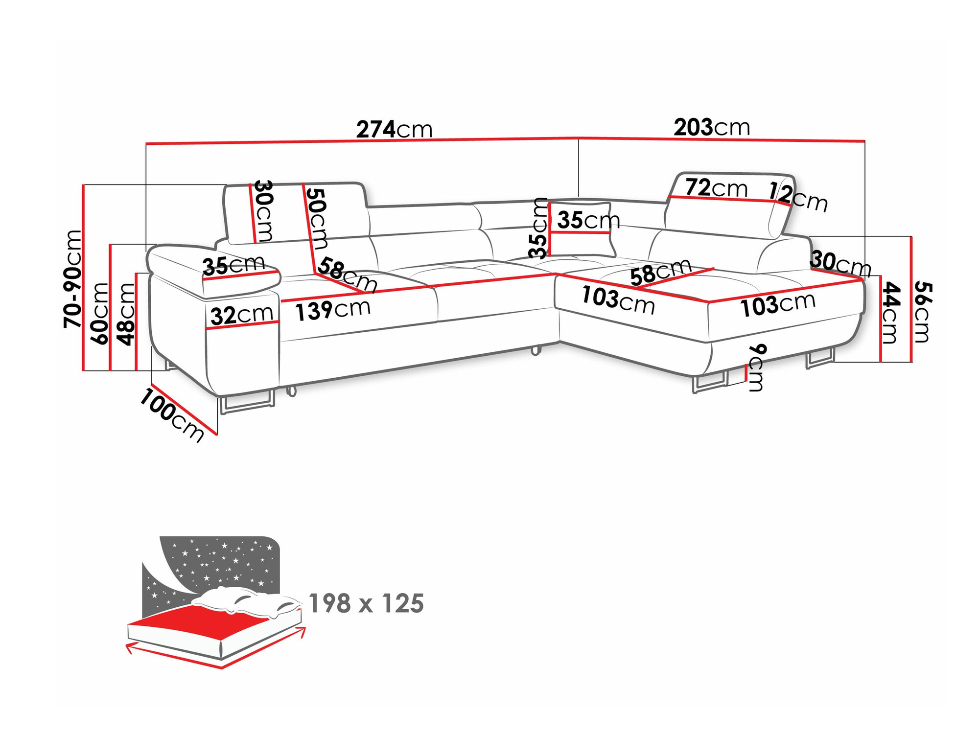 Canapé d'angle Comfivo Vinetum (Manila 18)