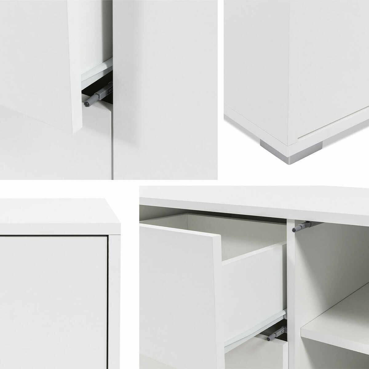 Table de chevet Comfivo Tutela (Blanc)