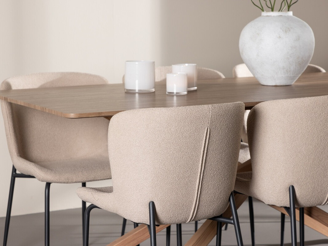 Salle à manger complète Dallas 5102 (Beige)