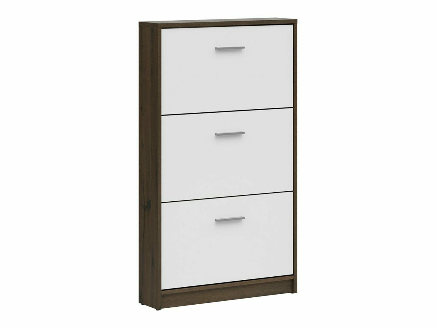 Meubles à chaussures Novsore 113 (Chêne foncé + Blanc)