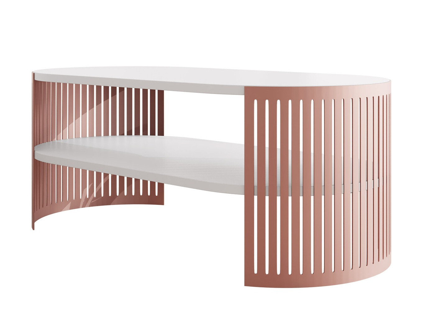 Table basse Civer V (Rose + Blanc)