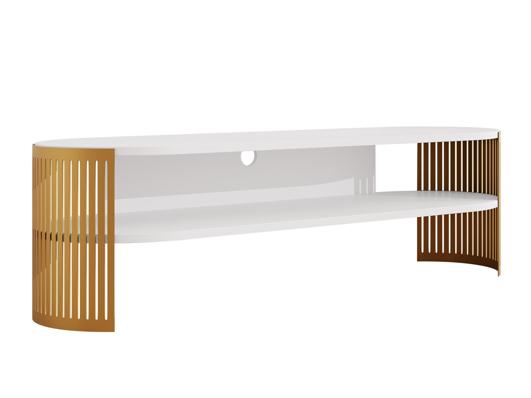 Meuble TV Civer I (Doré + Blanc)