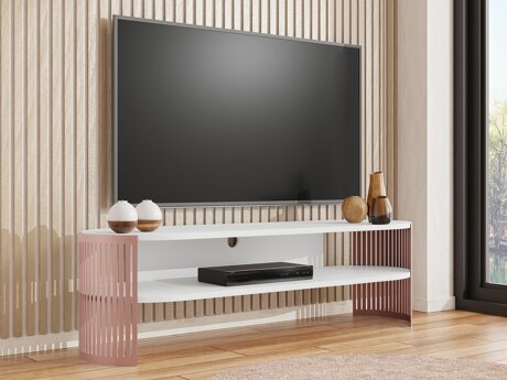 Meuble TV Sordore 123 (Rose + Blanc)