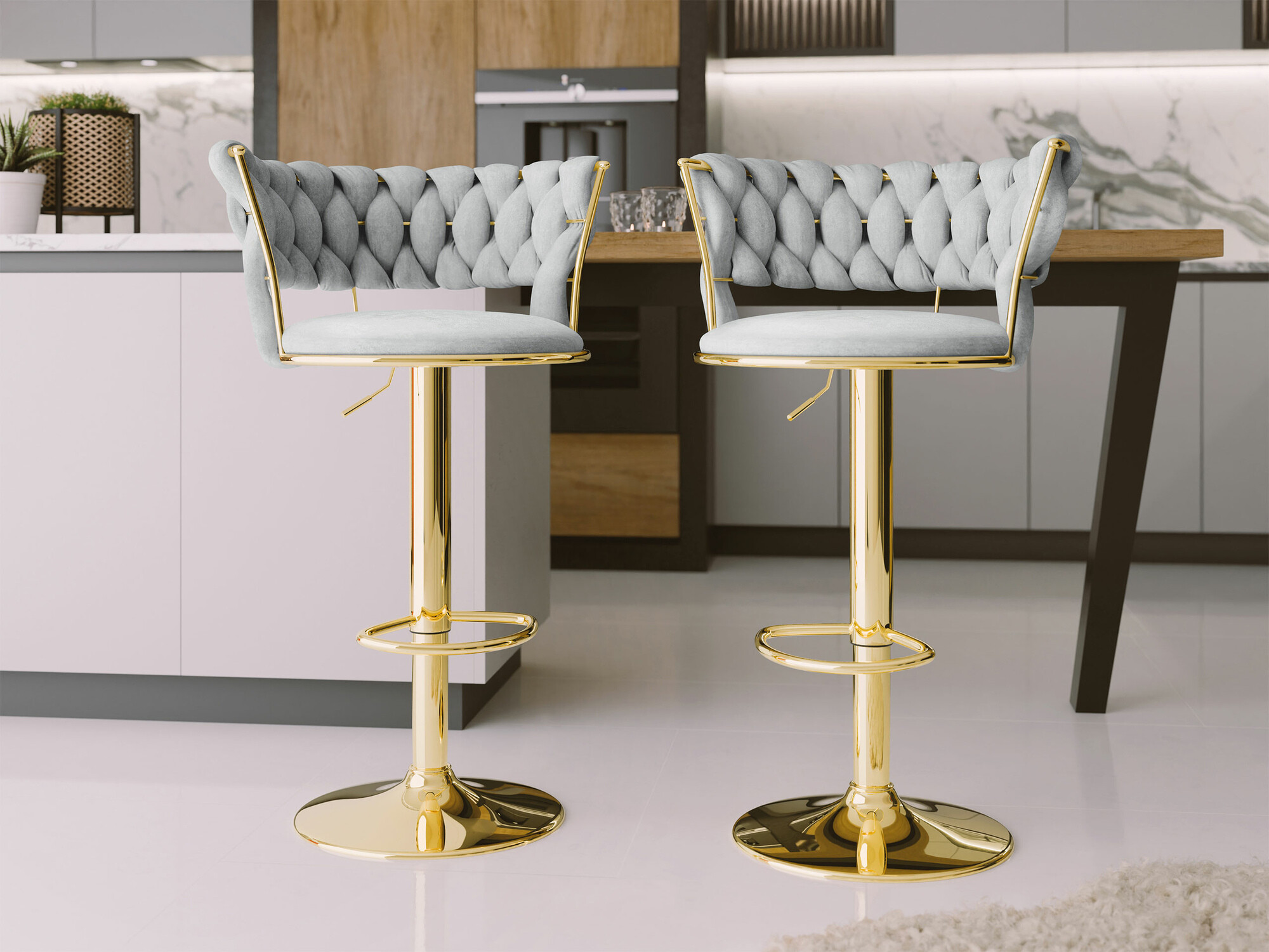 Chaise de bar Comfivo Hilaritas II (Gris)