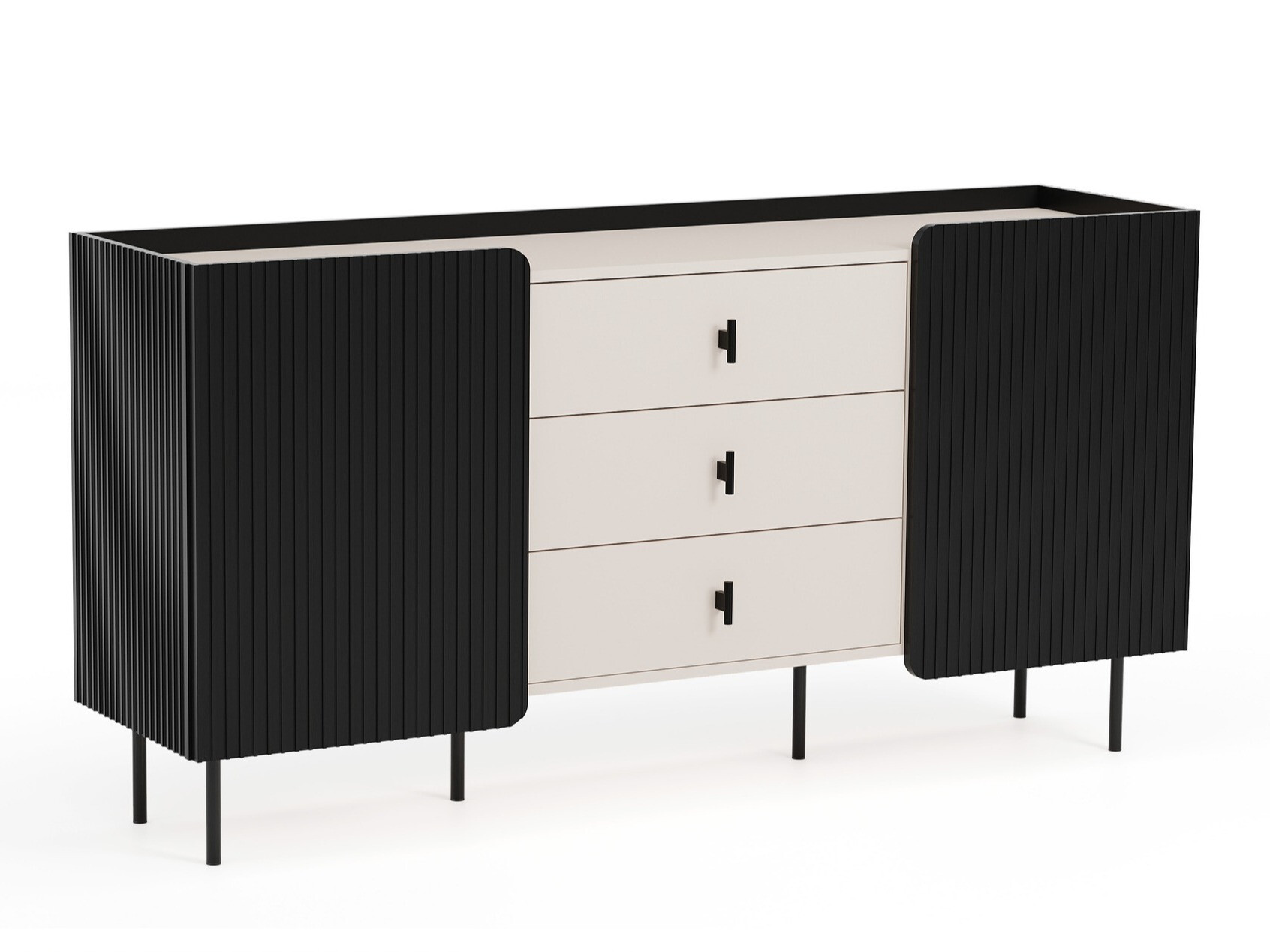 Commode Mansfield 100 (Noir + Cachemire)