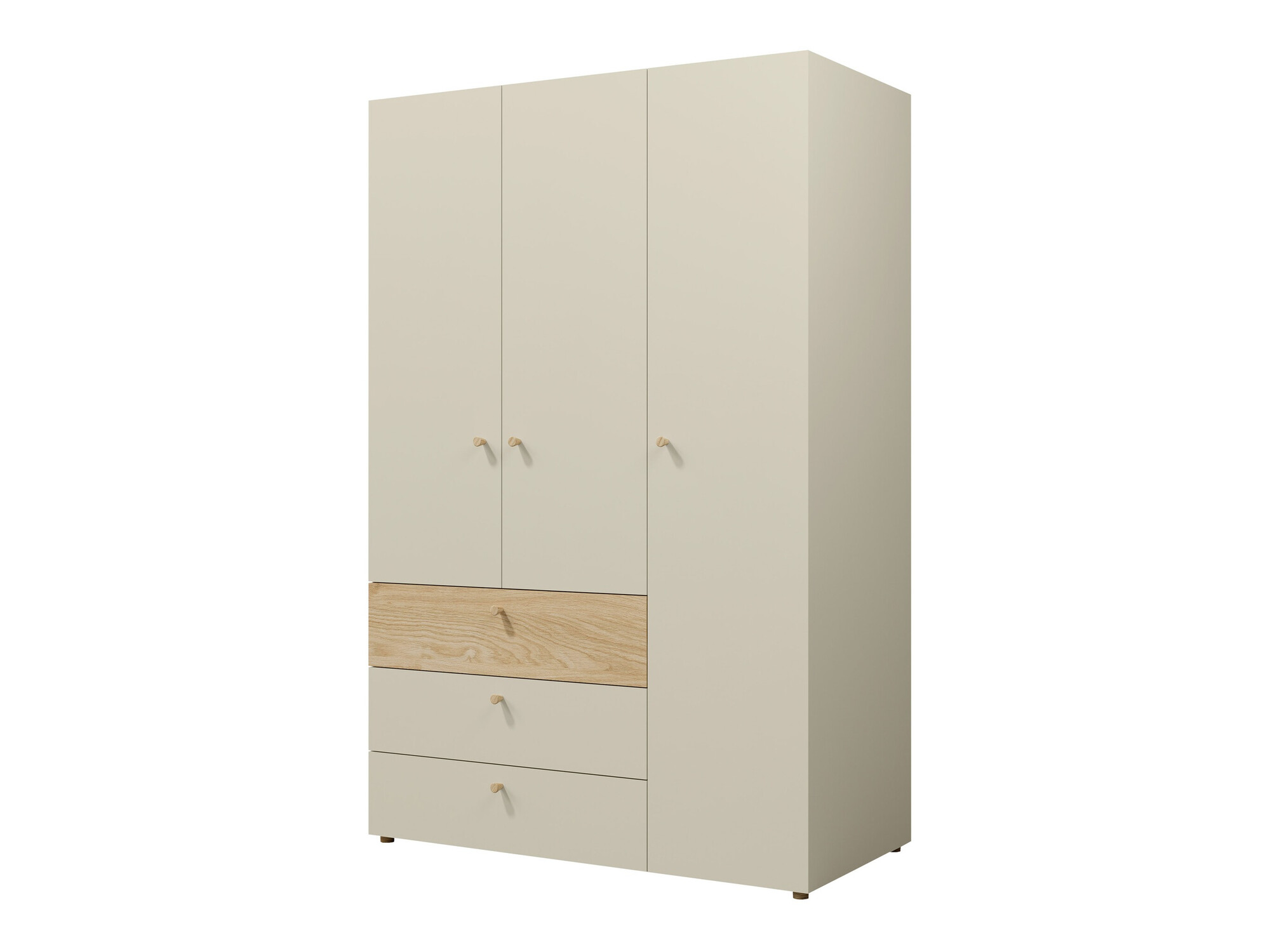 Armoire Domcali 100 (Beige + Chêne)