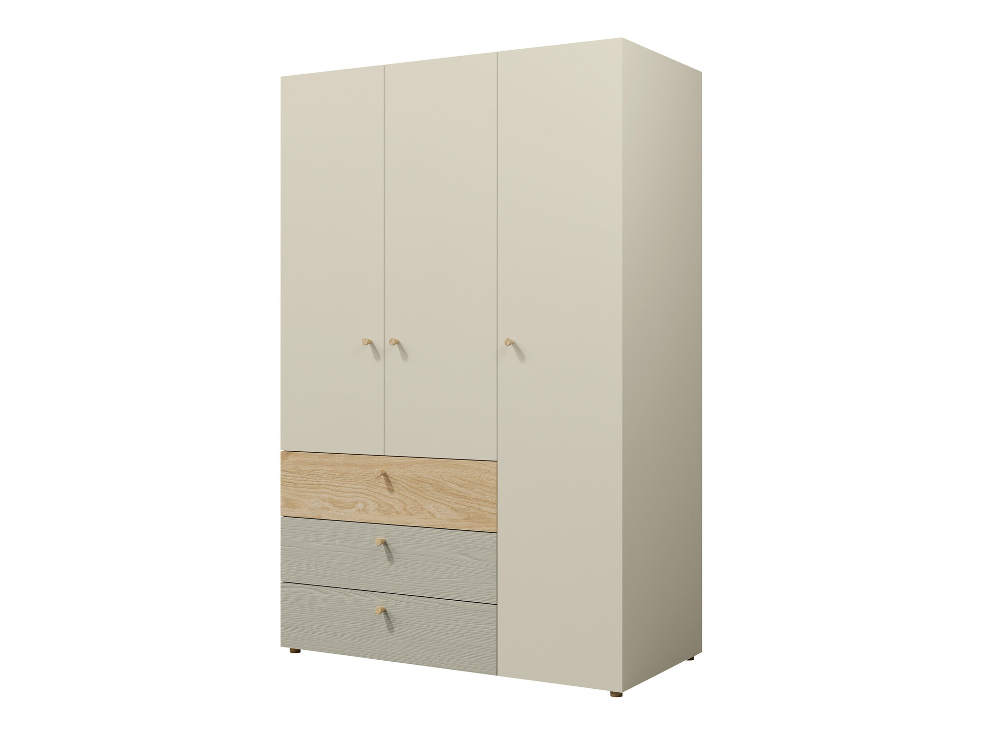 Armoire Domcali 100 (Gris + Chêne)