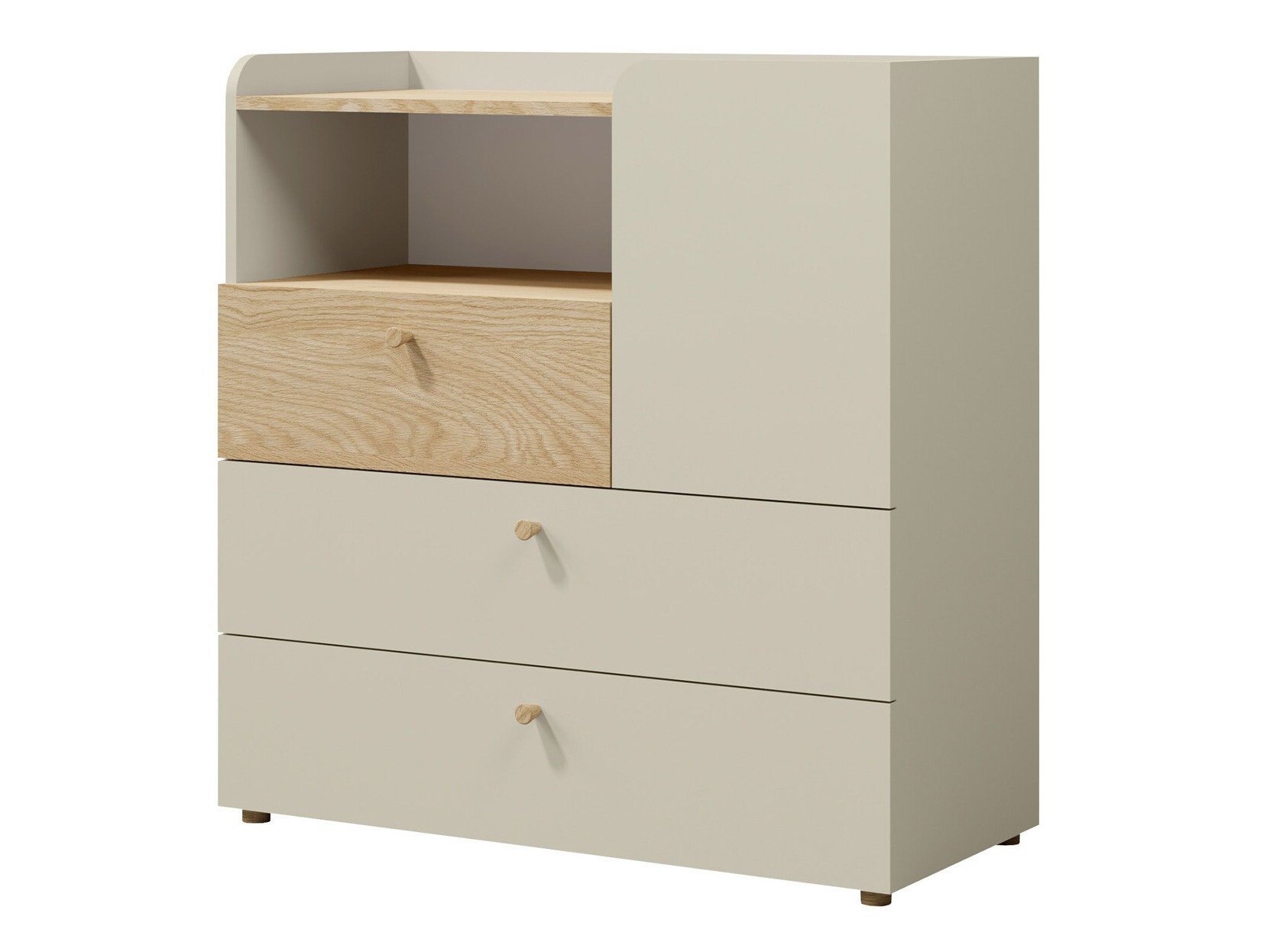 Commode Domcali 109 (Beige + Chêne)