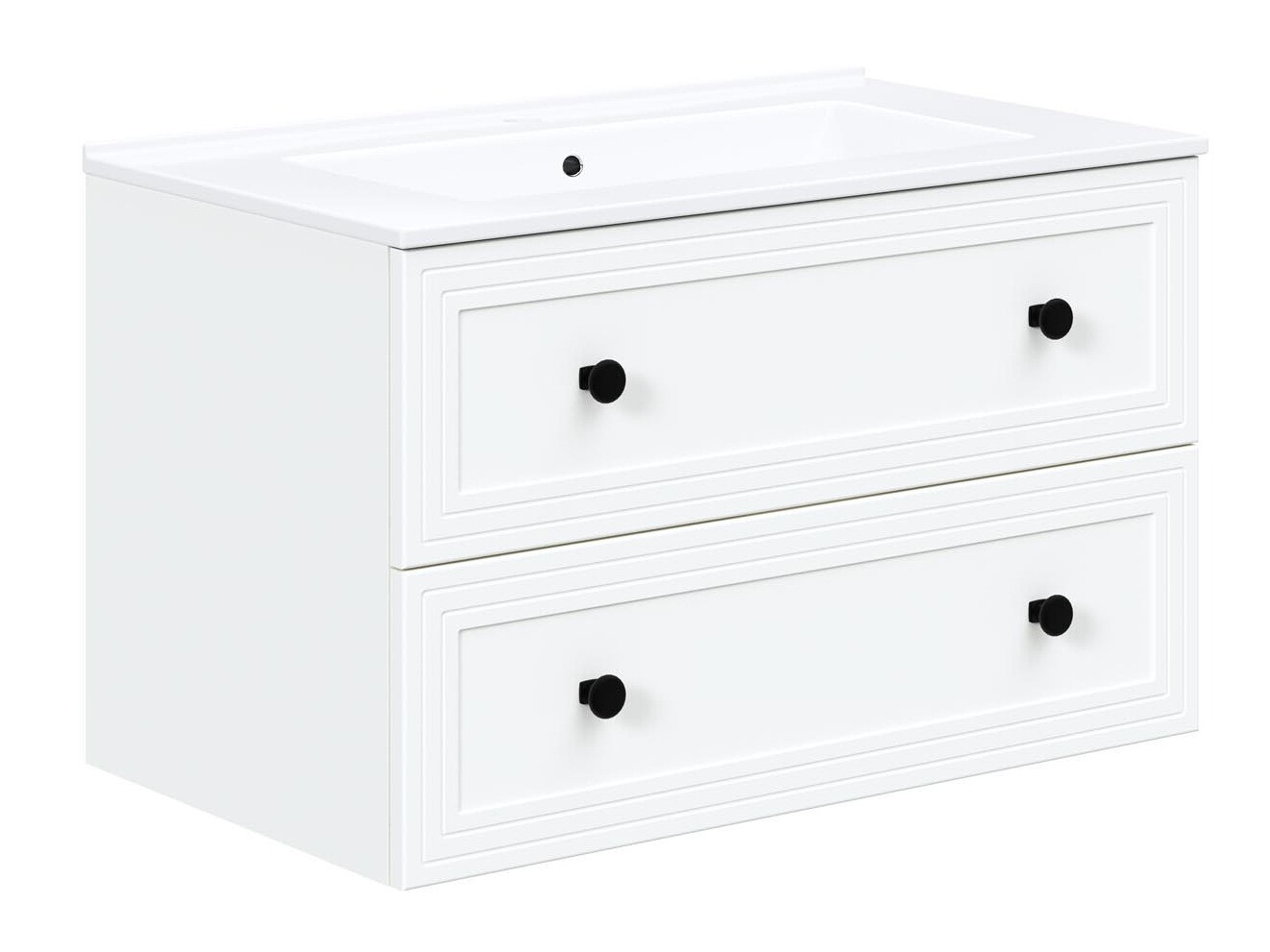 Armoire de salle de bains murale pour lavabo Fiovele 104 (Blanc)