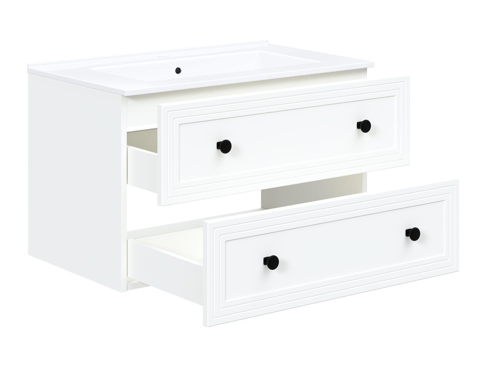 Armoire de salle de bains murale pour lavabo Fiovele 104 (Blanc)