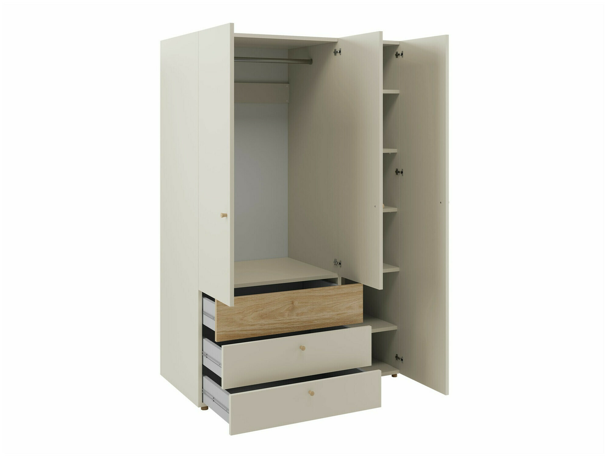 Chambre enfant complète Domcali 116 (Gris + Chêne)