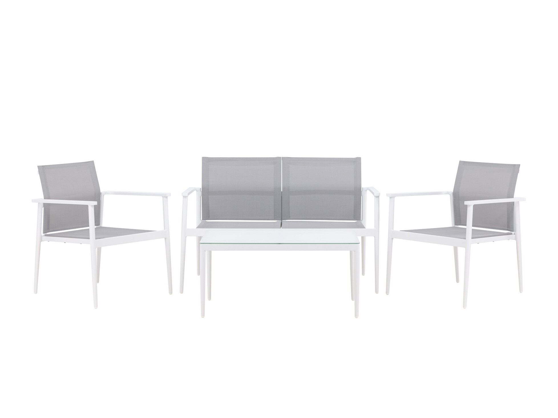 Ensemble de mobilier de jardin Dallas 4632 (Blanc + Gris)