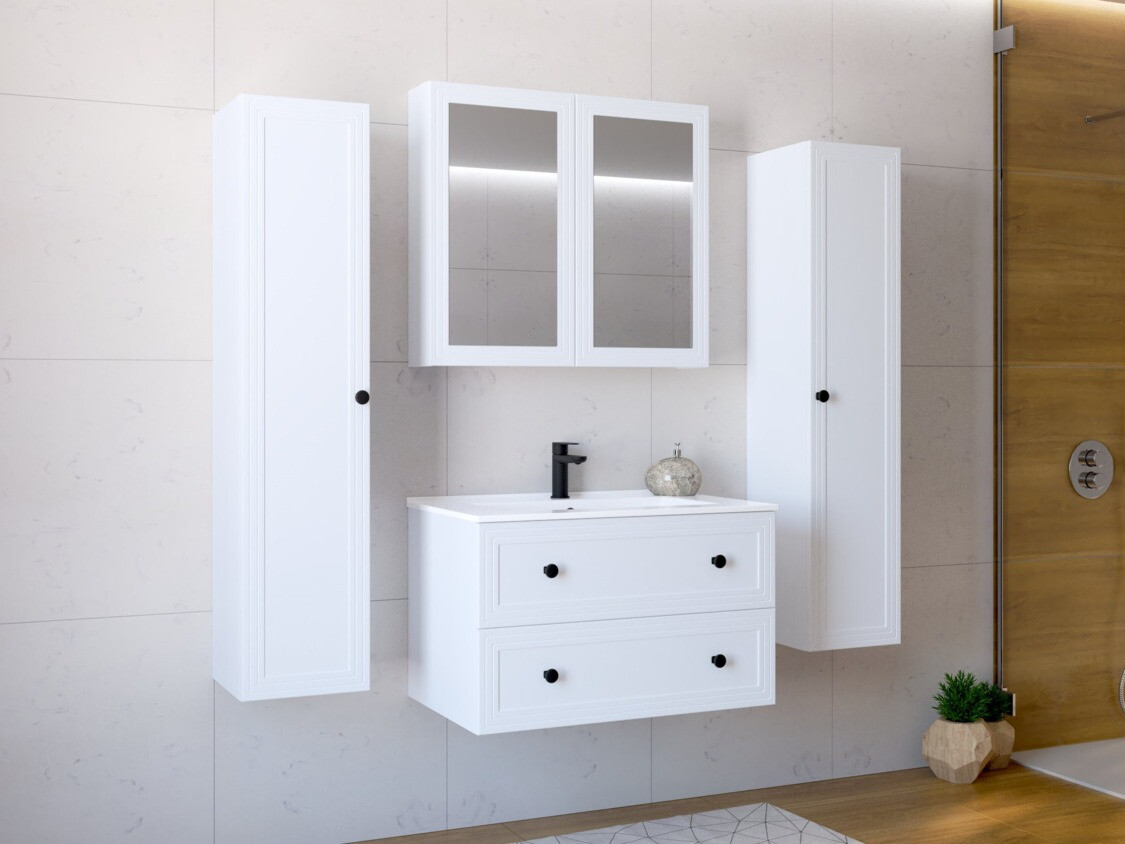 Ensemble de salle de bain Fiovele 106 (Blanc)