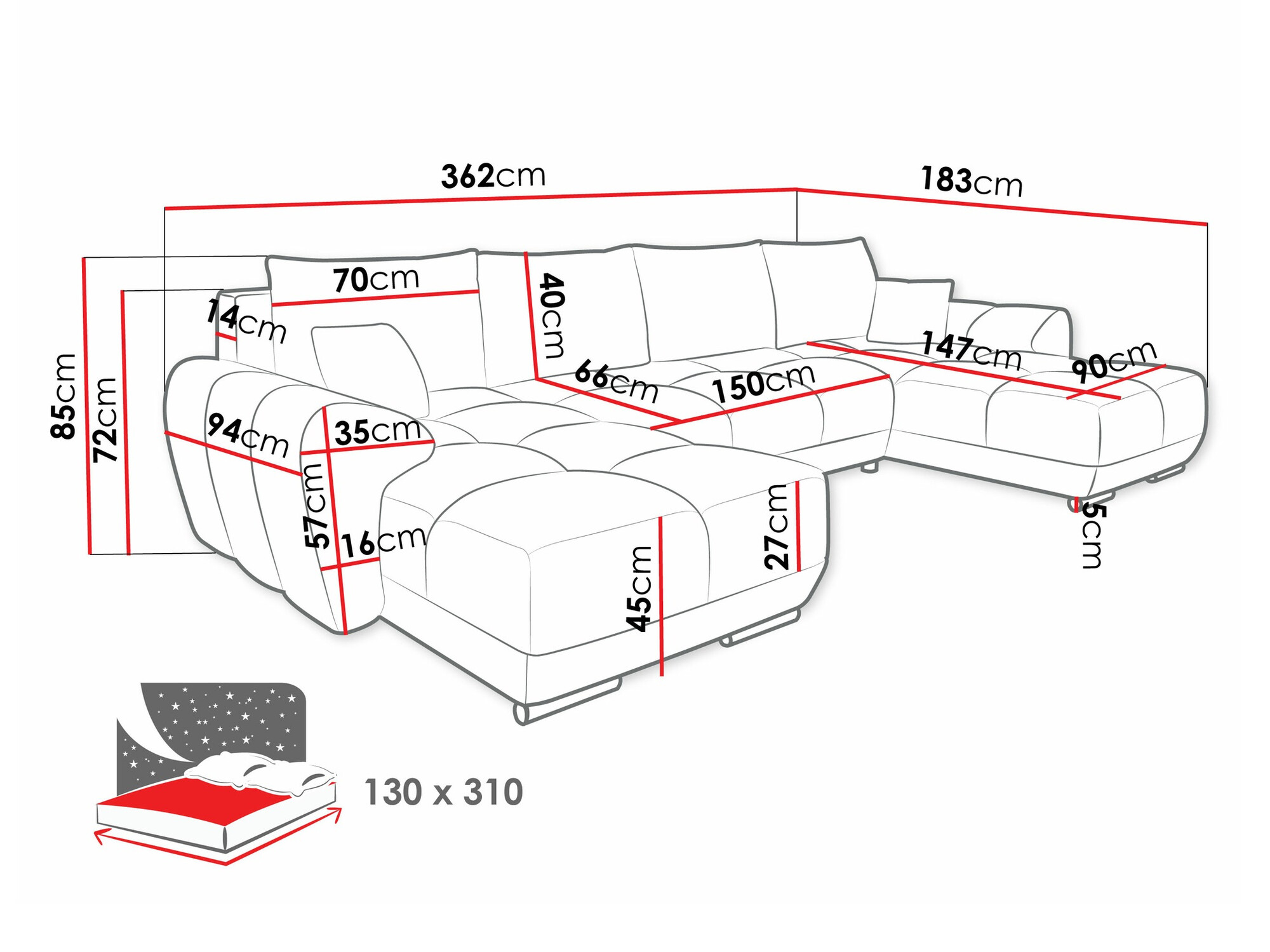 Canapé d'angle Signis I (Velo 636)