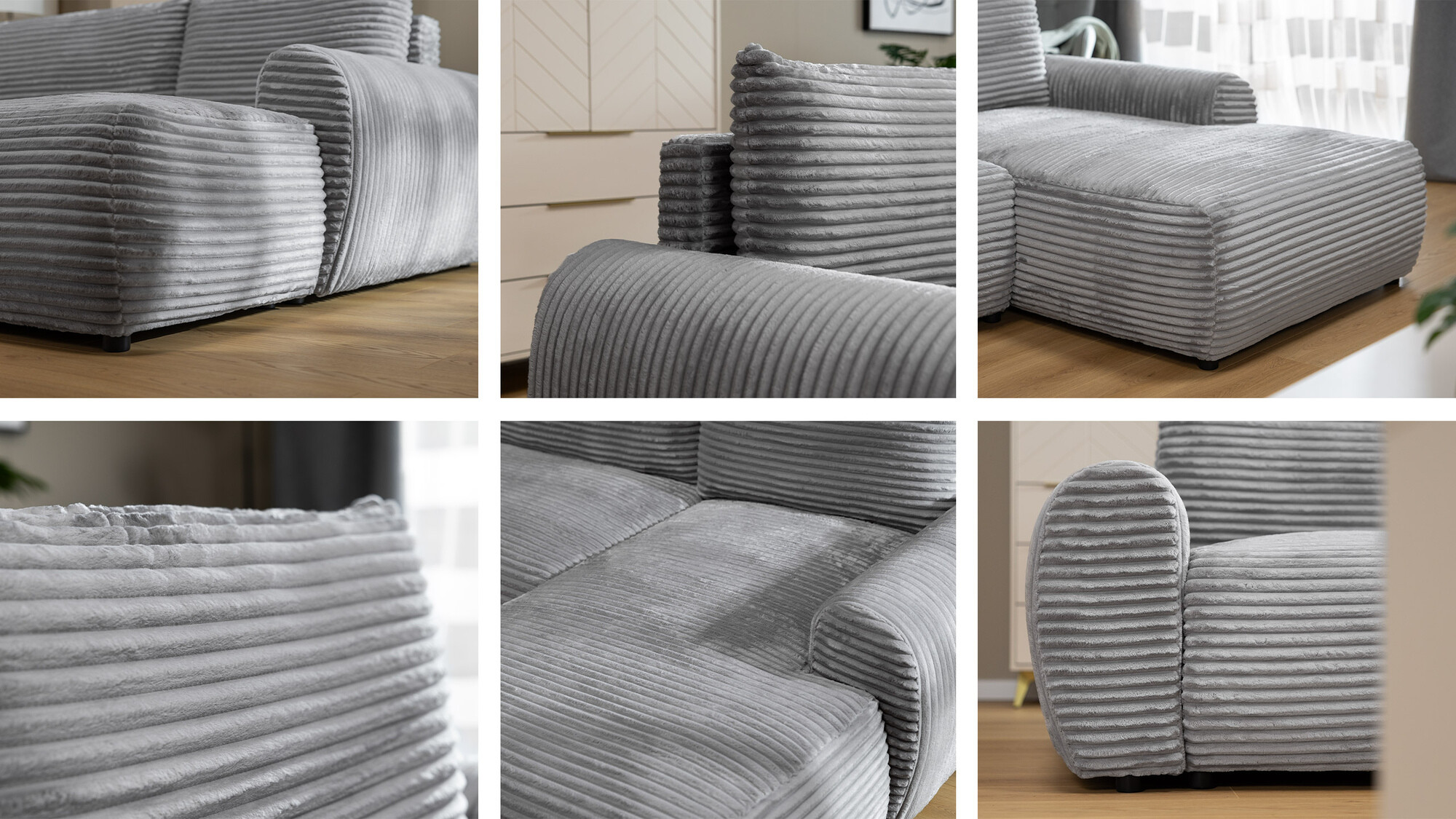 Canapé d'angle TrendyNest Strigina (Tilia 86)