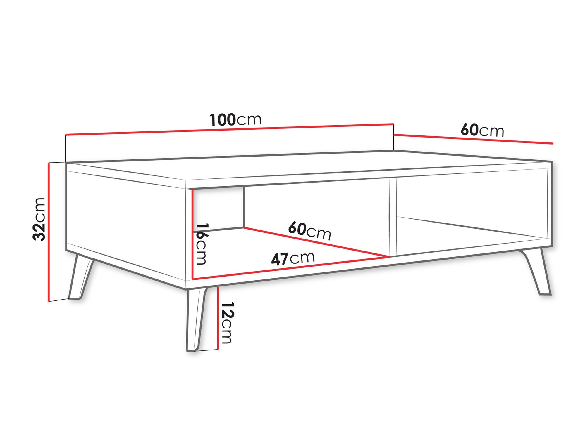 Table basse Comfivo Capella (Blanc)