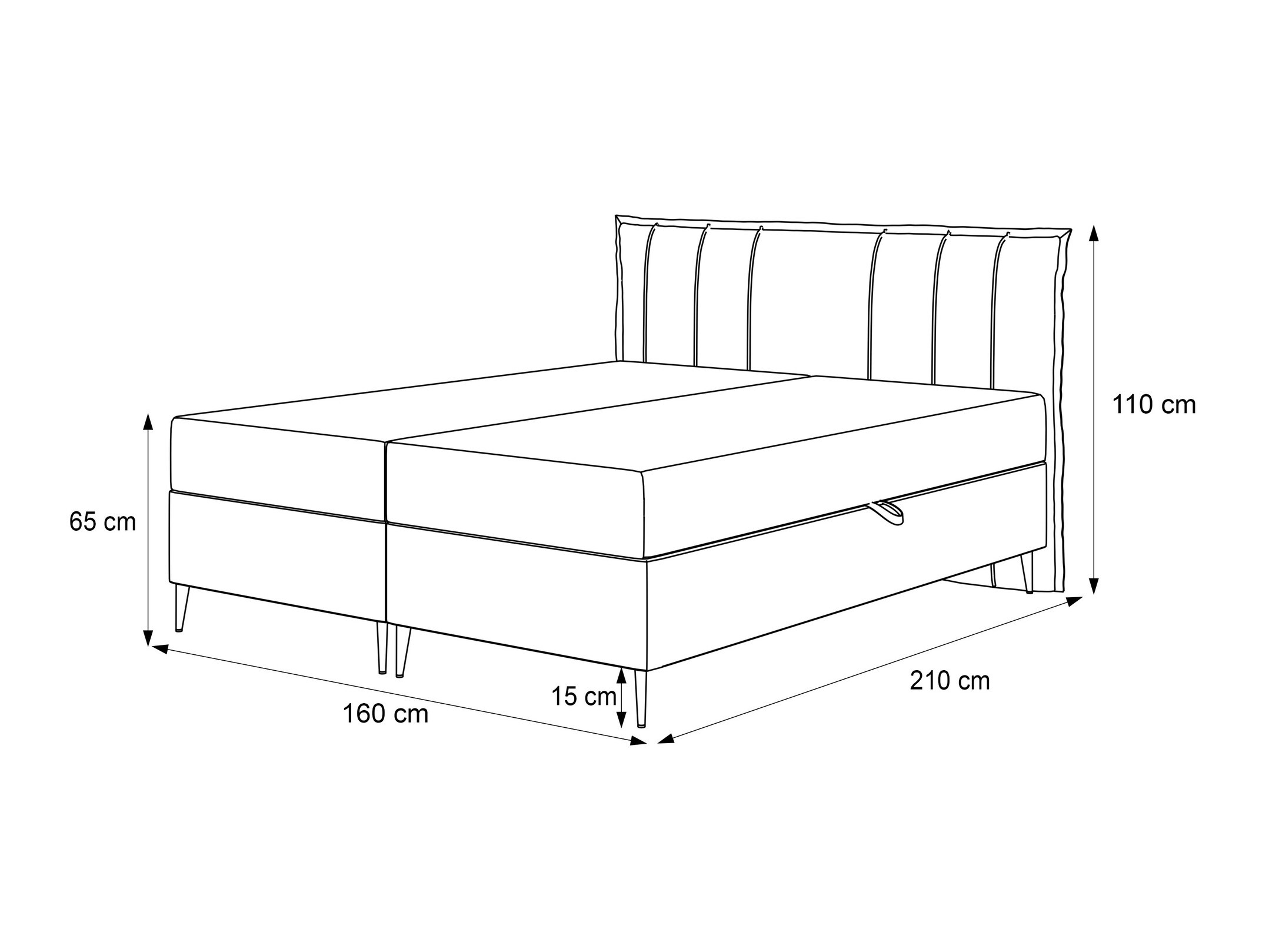 Lit boxspring Martinez 105 (Magic Velvet 2219)