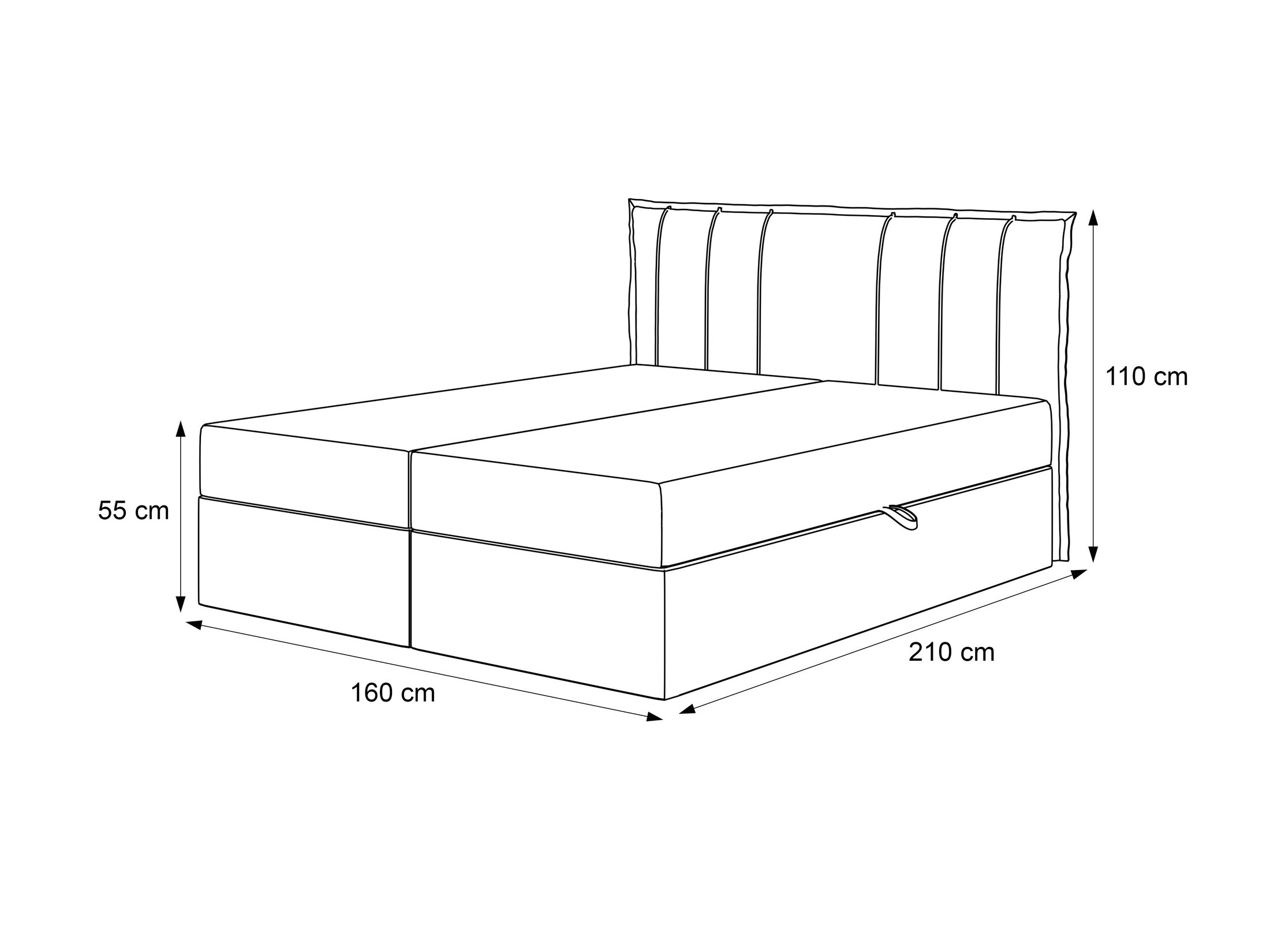 Lit boxspring Martinez 107 (Magic Velvet 2240)