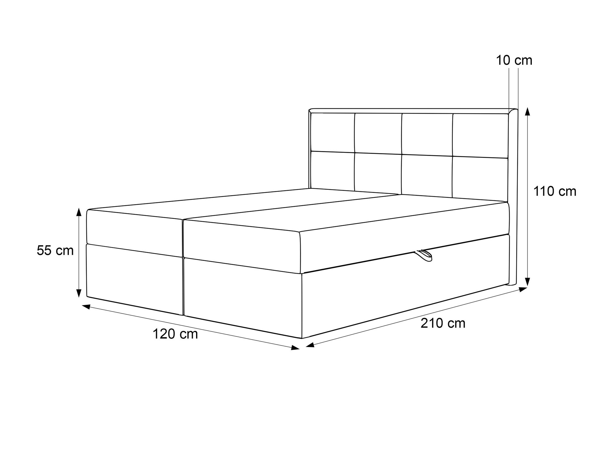 Lit boxspring Martinez 115 (Magic Velvet 2219)