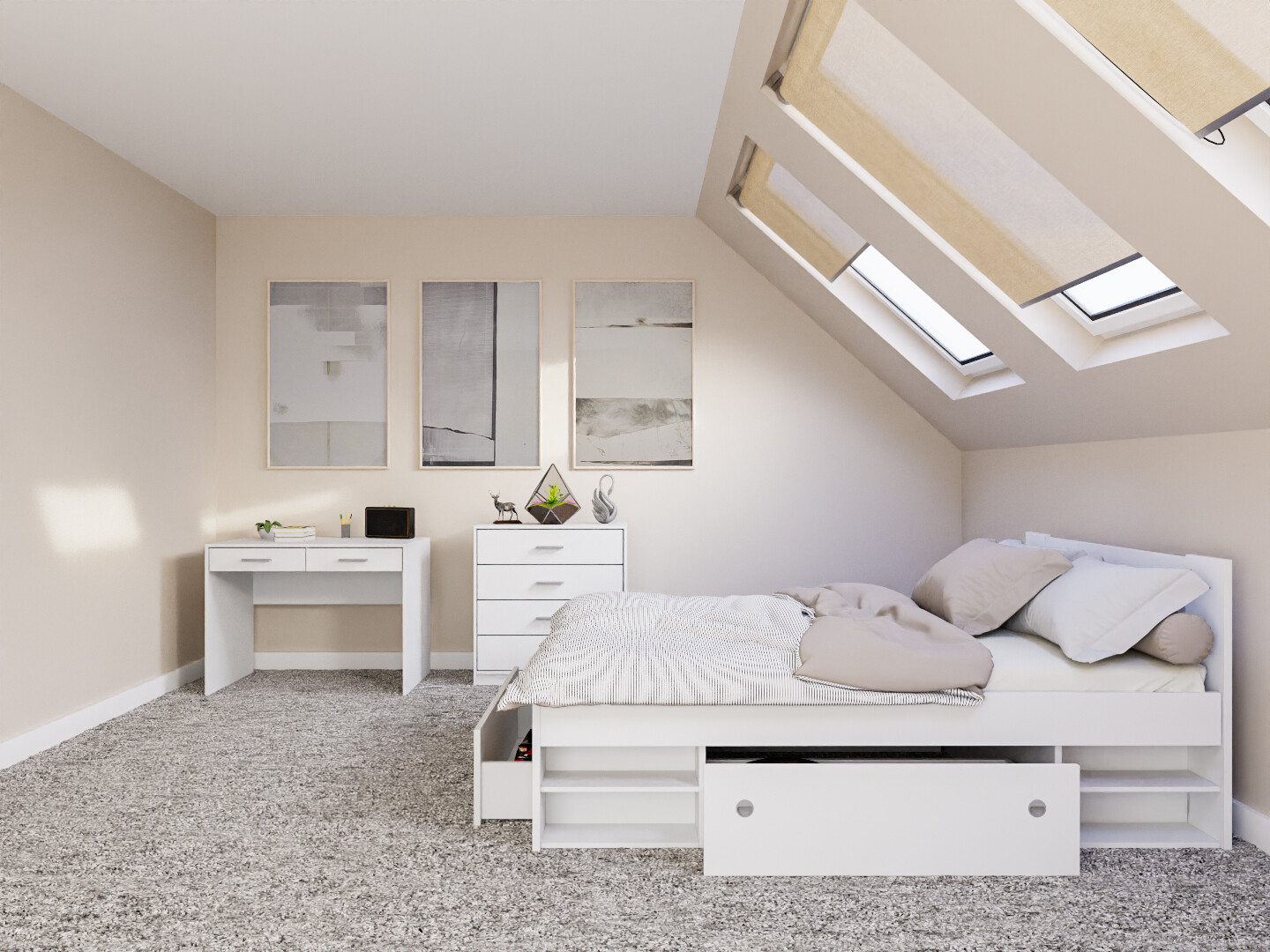 Ensemble de chambre Novsore 155 (Blanc)