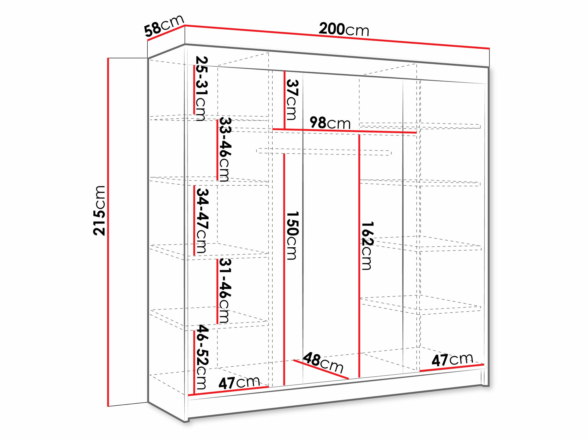Armoire Closico Durion IV (Blanc)