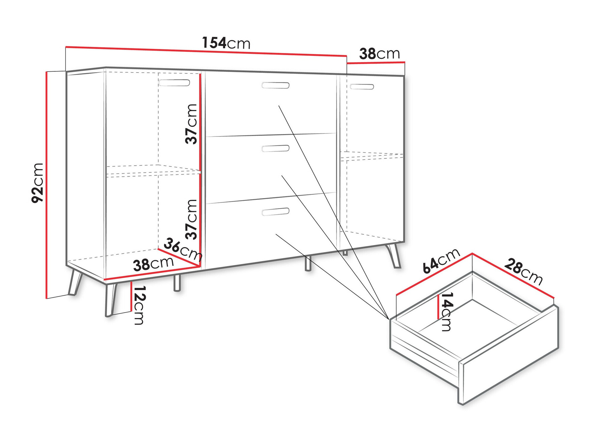 Commode Comfivo Capella I (Cachemire + Cachemire Brillant)