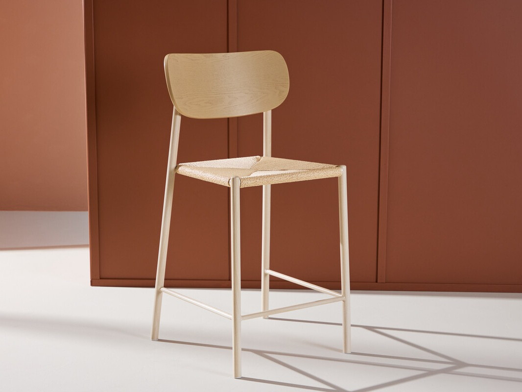 Chaise de bar mi-hauteur Dallas 4705 (Brun clair)