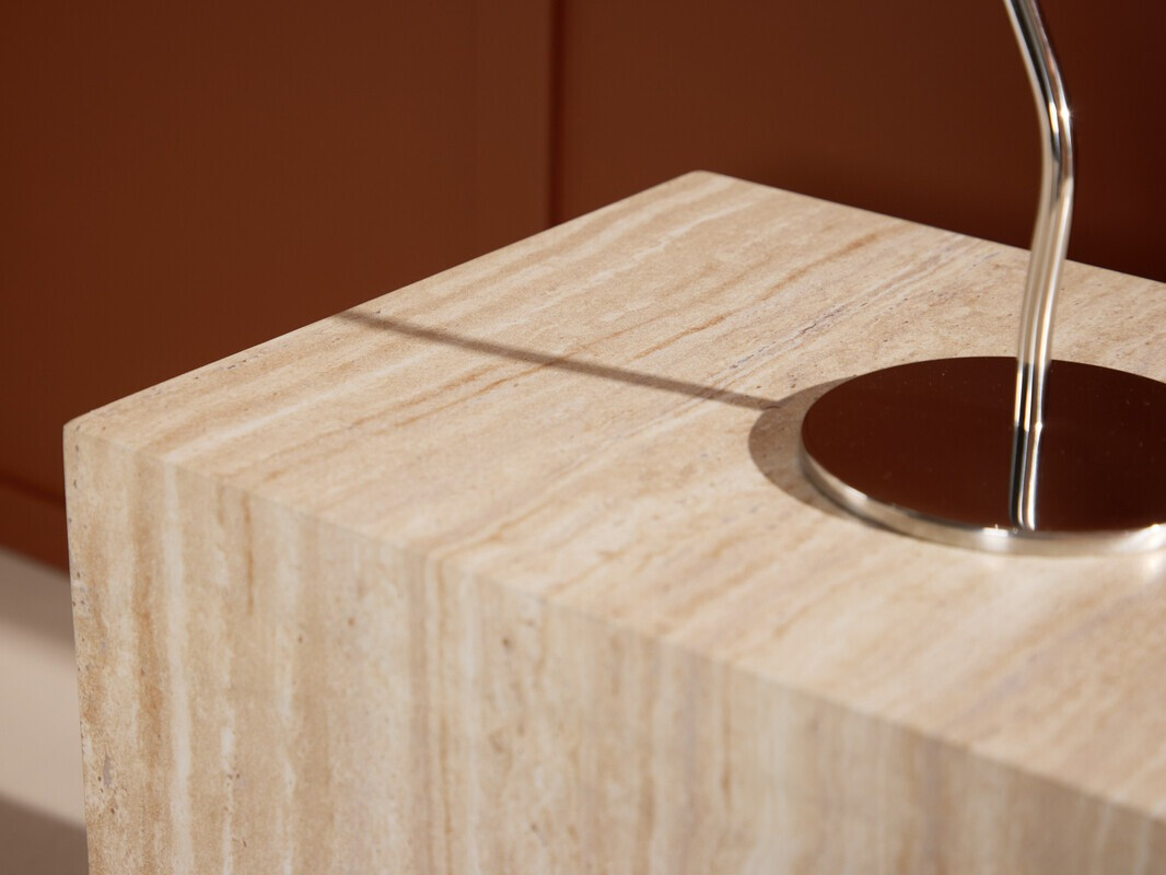 Table d'appoint Dallas 5005 (Clair Travertine)
