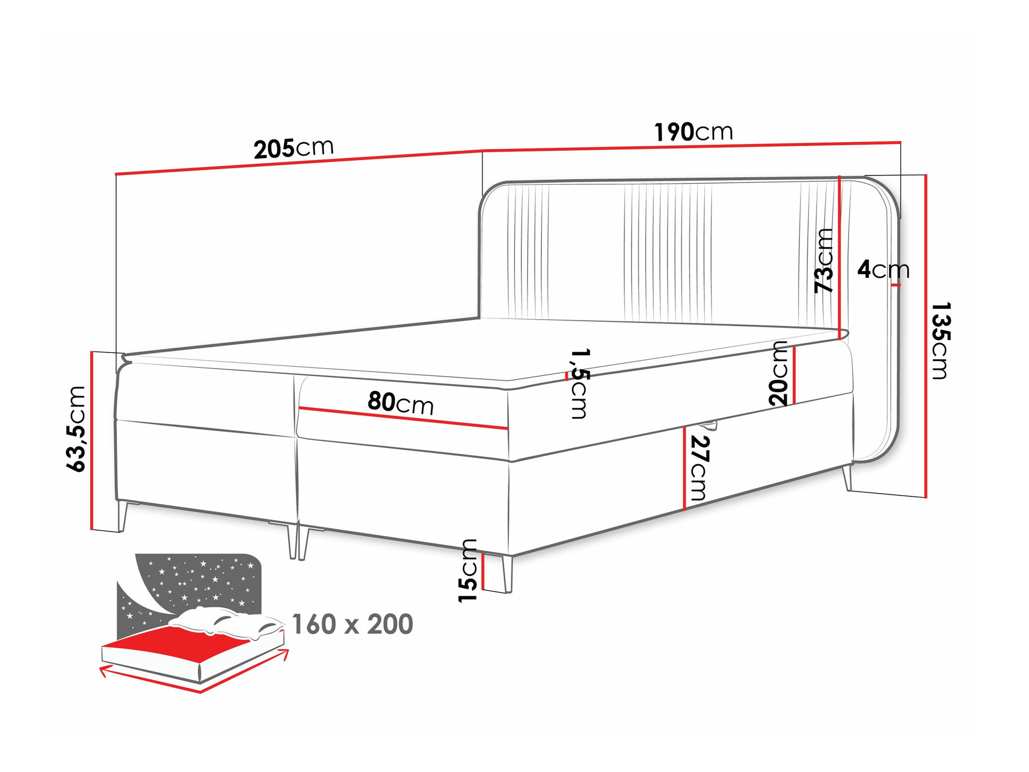 Lit continental Sonus (Magic Velvet 2256)