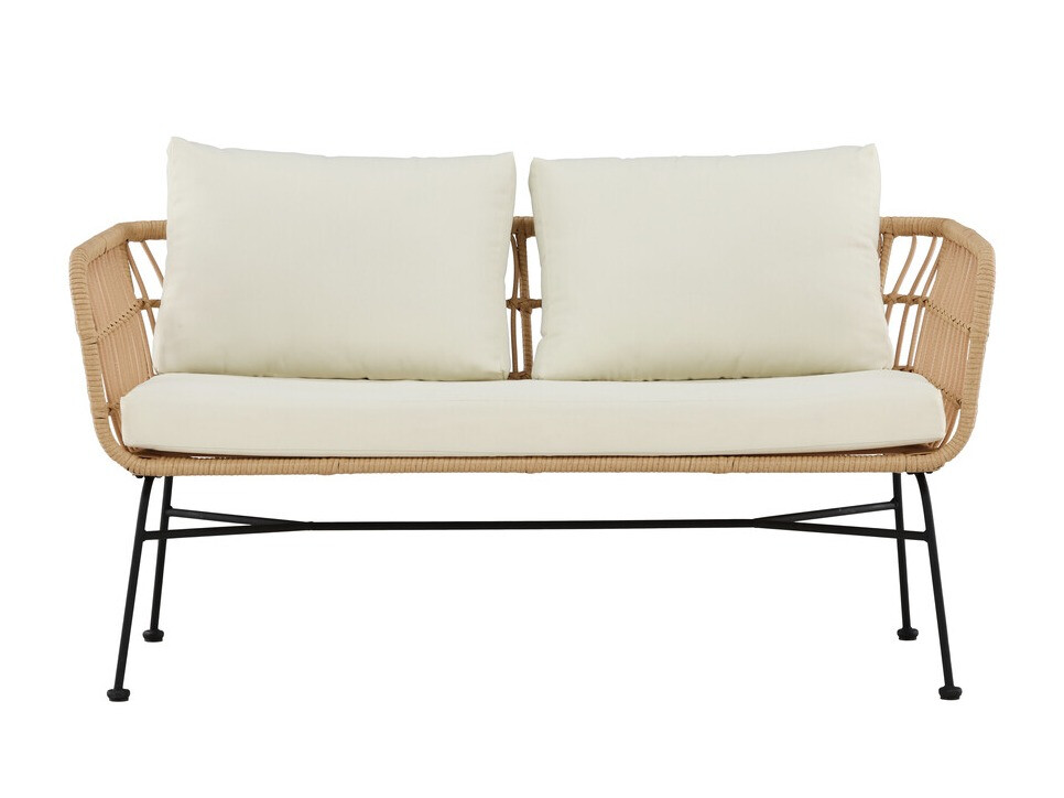 Canapé de jardin Dallas 5187 (Clair bois + Beige)