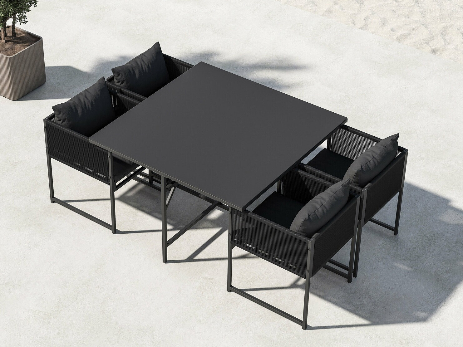 Ensemble table et chaises Dallas 4736