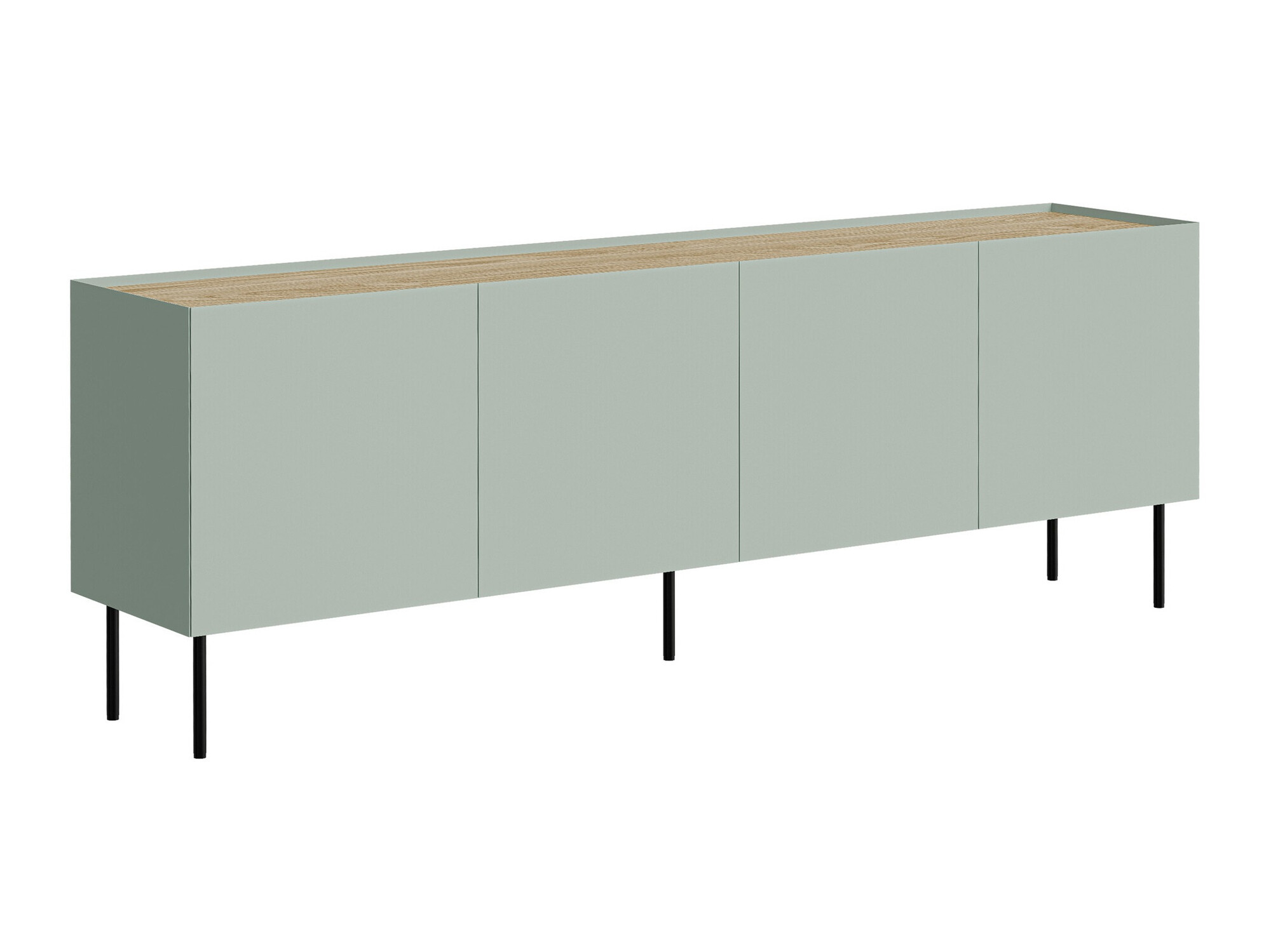 Buffet Melbela 105 (Vert olive clair tree + Chêne)