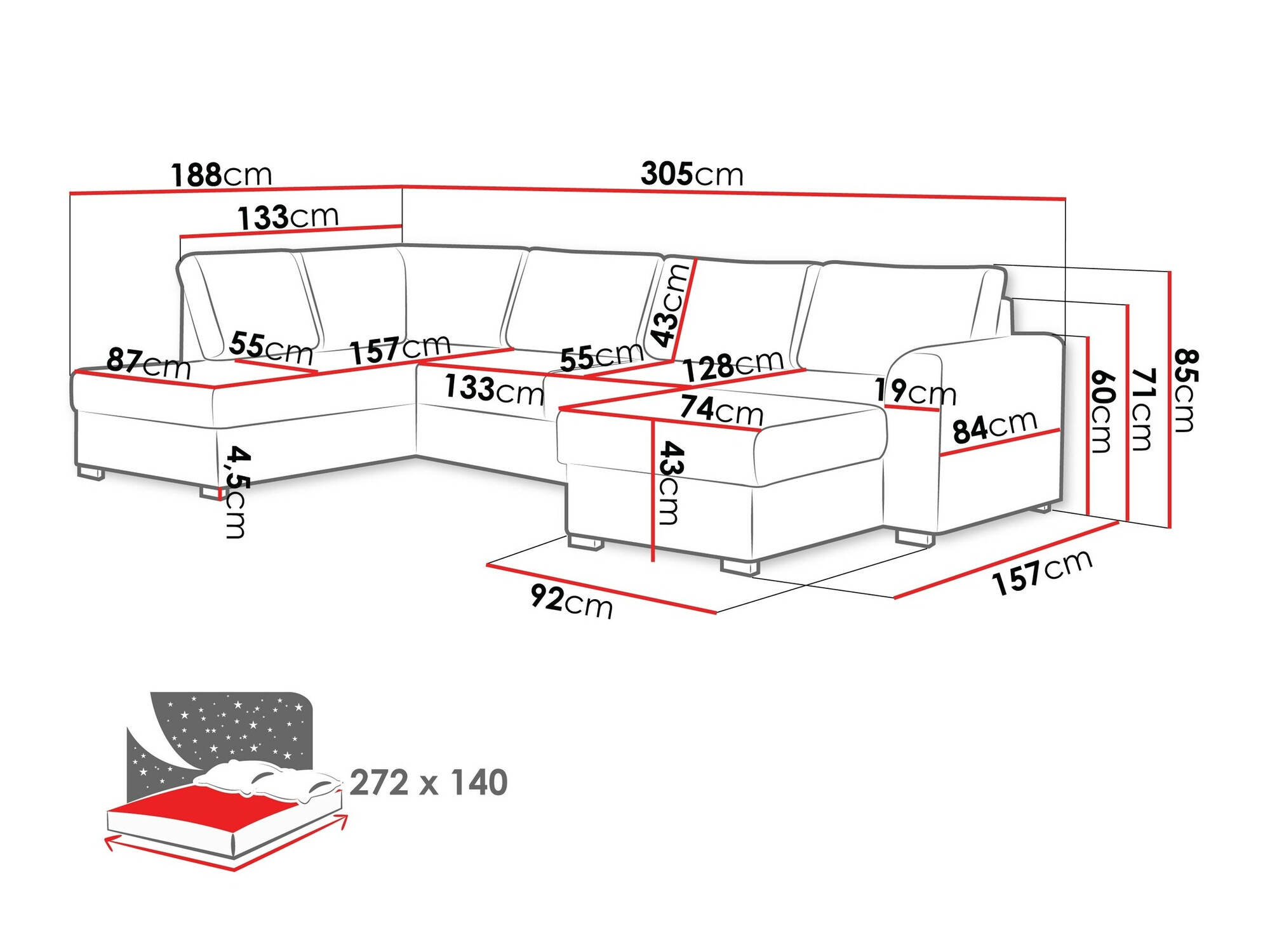 Canapé d'angle Comfivo Flumen (Abriamo 03)