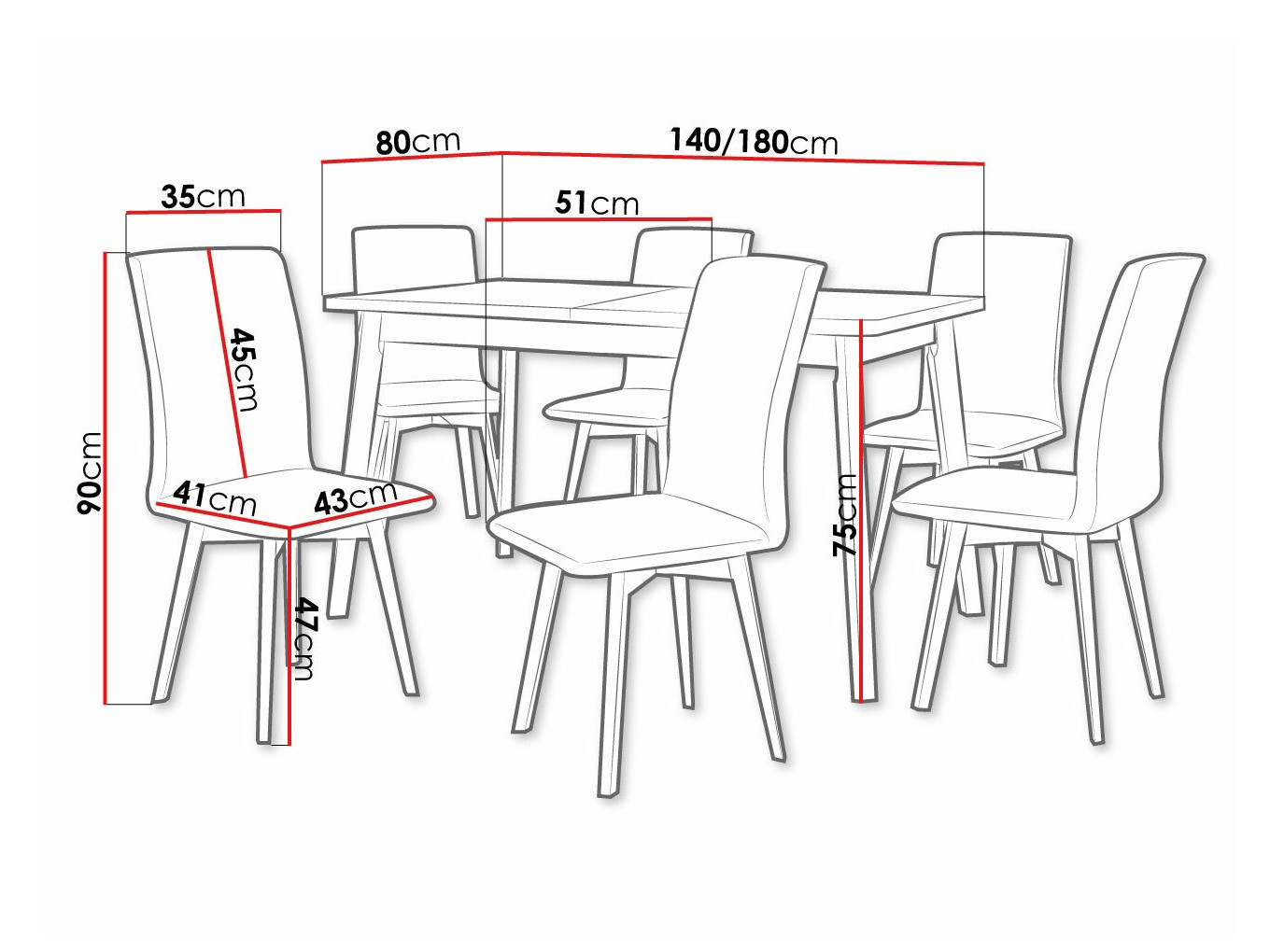 Salle à manger complète Victorville 291 (Kronos 22)